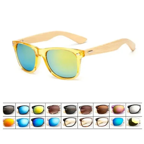 Eco Friendly Bamboo Polarized Sunglasses with Wood Case Set