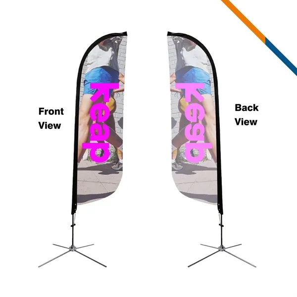 10' Sevi Single-Sided Feather Flag
