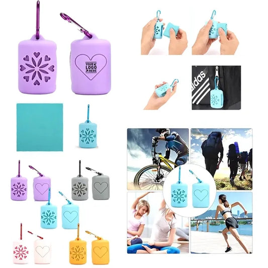 Sports Cooling Towel with Breathable Silicone Bag