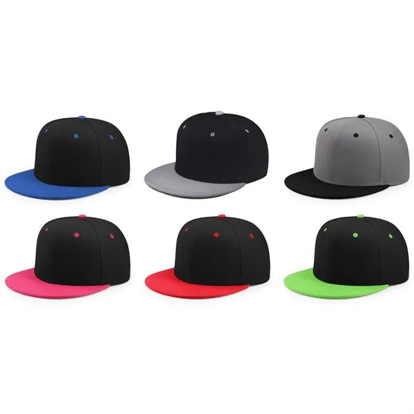 Classic Flat Brim Trucker Baseball Cap Hip Hop Snapback Hat