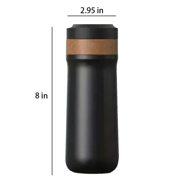 Portable French Press Car-Go Coffee Maker Insulated Bottle