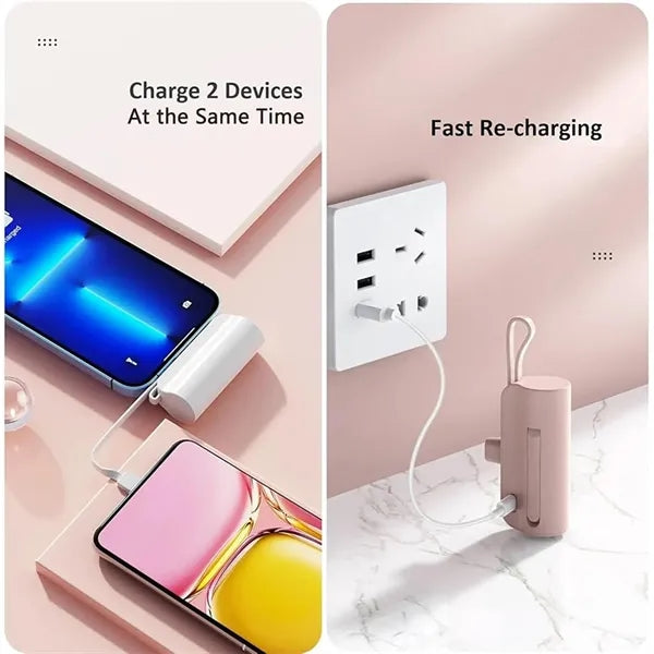 5000mAh Mini Portable Charger Small Power Bank