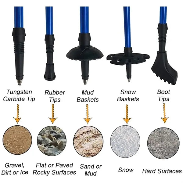 Walking Sticks Trekking Poles Adjustable Lightweight