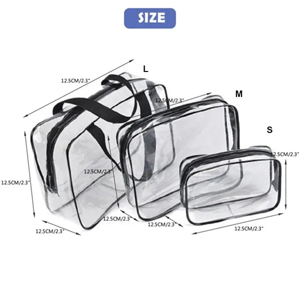 3PCS/Set PVC Cosmetics Travel Bag
