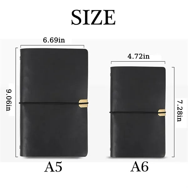 A6/A5/B5 Refillable Leather Notebook