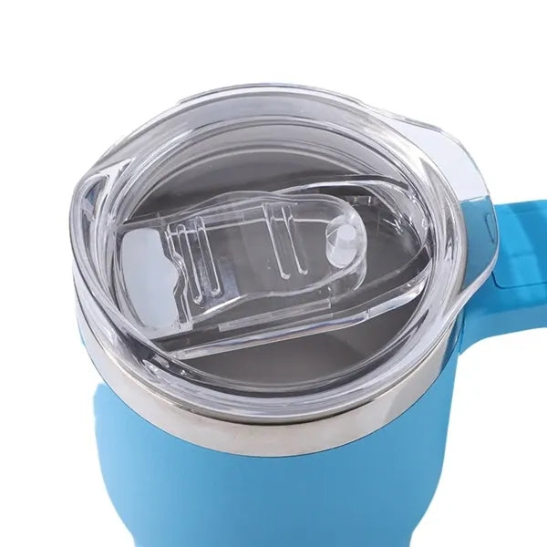 16 oz Stainless Steel Vacuum Tumbler with Handle and Straw