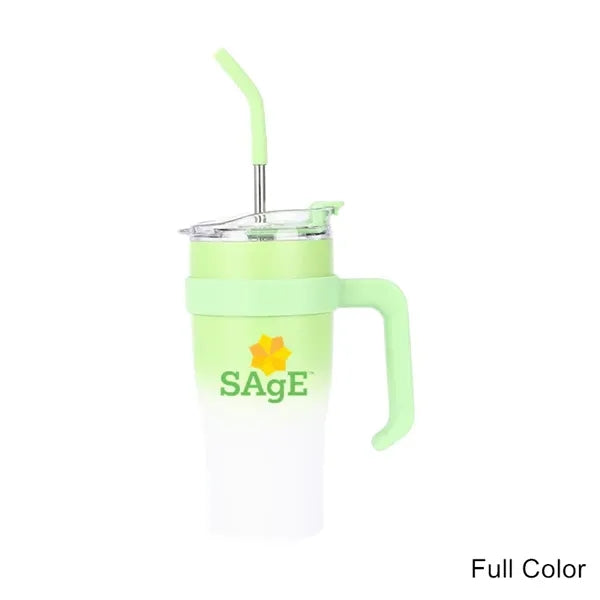 30 oz Tumbler Stainless Steel Double Wall Mug Straw and Lid