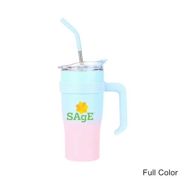 30 oz Tumbler Stainless Steel Double Wall Mug Straw and Lid