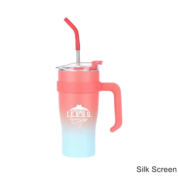 30 oz Tumbler Stainless Steel Double Wall Mug Straw and Lid