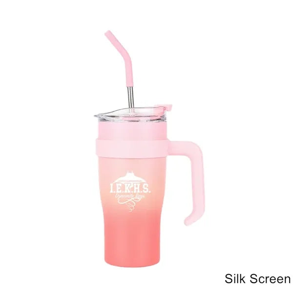 30 oz Tumbler Stainless Steel Double Wall Mug Straw and Lid