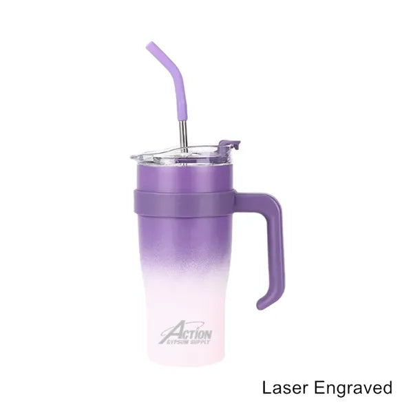 30 oz Tumbler Stainless Steel Double Wall Mug Straw and Lid