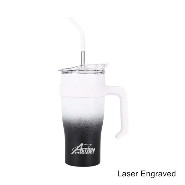 30 oz Tumbler Stainless Steel Double Wall Mug Straw and Lid