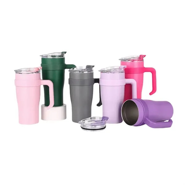 30 oz Tumbler Stainless Steel Double Wall Mug Straw and Lid