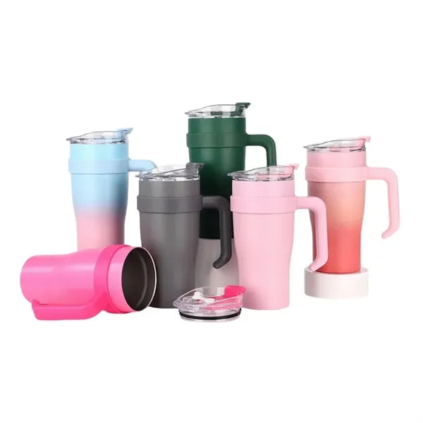 30 oz Tumbler Stainless Steel Double Wall Mug Straw and Lid