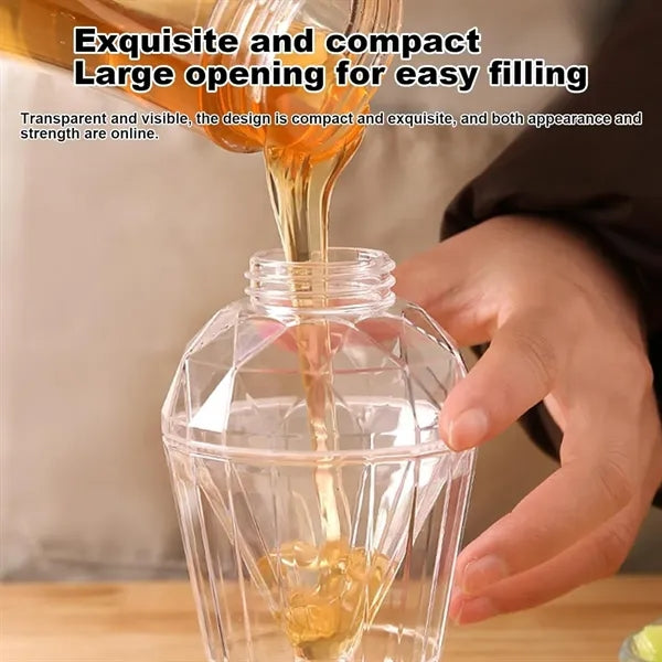 Honey Pot Crystal Syrup Plastic Dispenser