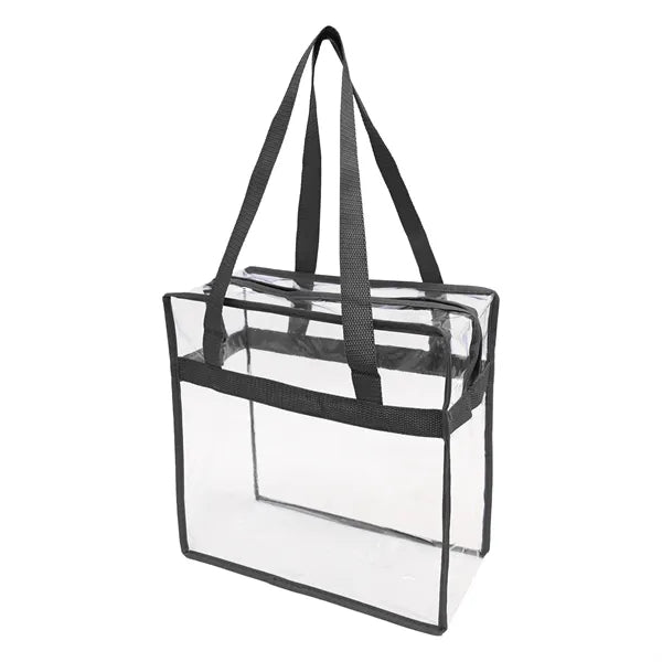 Clear Stadium Security Zipper Tote