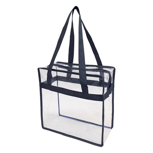 Clear Stadium Security Zipper Tote