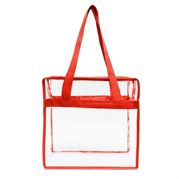 Clear Stadium Security Zipper Tote