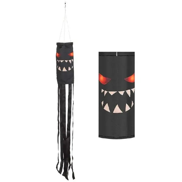 Windpipe Flag Halloween Horror Yard Hanging With Ghosts