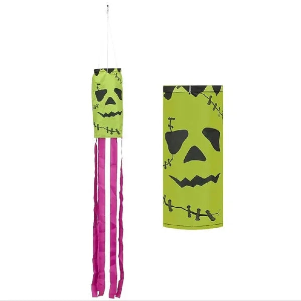 Windpipe Flag Halloween Horror Yard Hanging With Ghosts