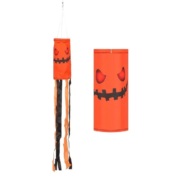 Windpipe Flag Halloween Horror Yard Hanging With Ghosts