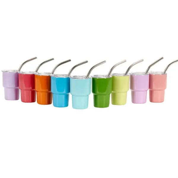 Stainless Steel Straw Thermos Cup