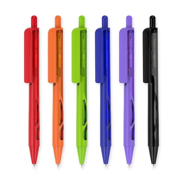 Plastic Hallowed Transparent Click Ballpoint Pen
