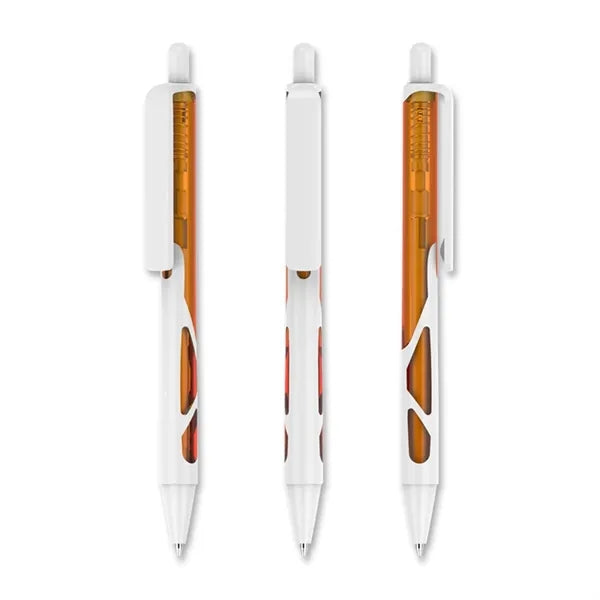 Plastic Hallowed Transparent Click Ballpoint Pen