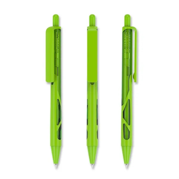 Plastic Hallowed Transparent Click Ballpoint Pen