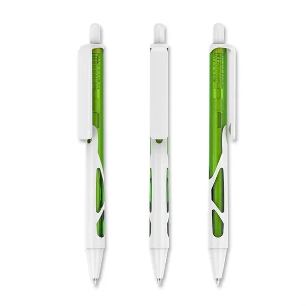 Plastic Hallowed Transparent Click Ballpoint Pen
