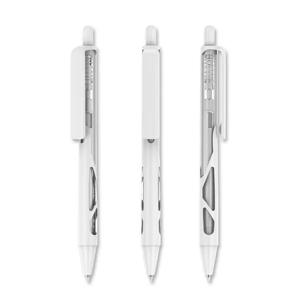 Plastic Hallowed Transparent Click Ballpoint Pen