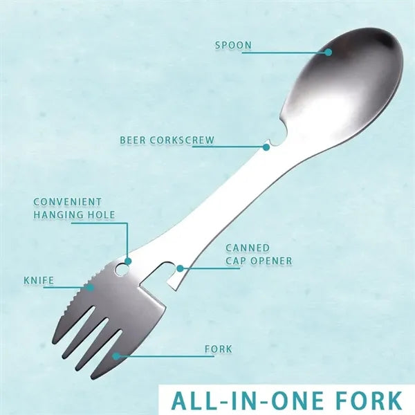 Multifunctional Portable Stainless Steel Fork Spoon