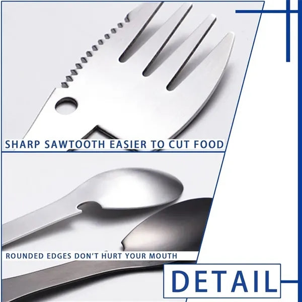 Multifunctional Portable Stainless Steel Fork Spoon