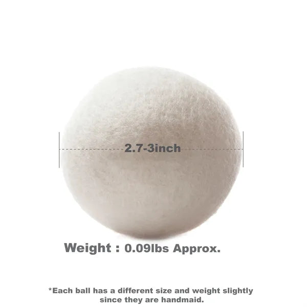6 Pieces Wool Dryer Balls And Bag Set