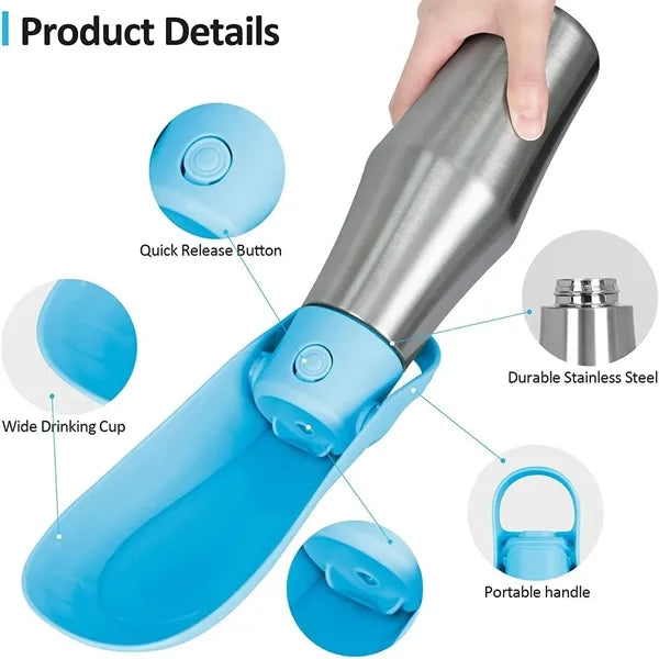27OZ Stainless Steel Portable Pet Dog Water Bottle