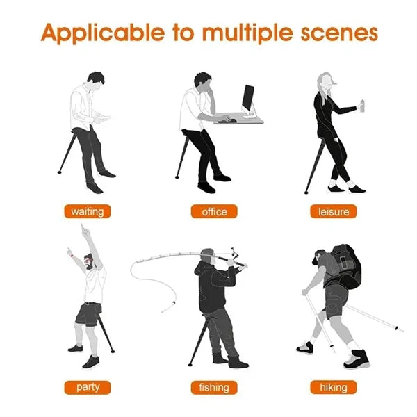 Portable Telescopic Folding Queuing Stools