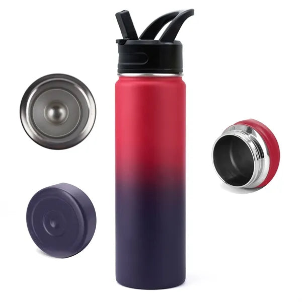 Vacuum Insulated Dual-color Outdoor Sports Water Bottle