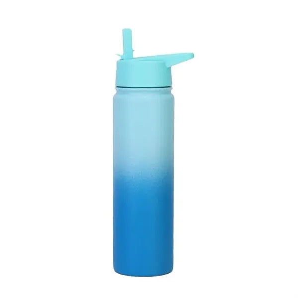 Vacuum Insulated Dual-color Outdoor Sports Water Bottle