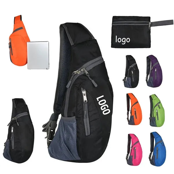 Foldable Hiking Crossbody Sling Backpack