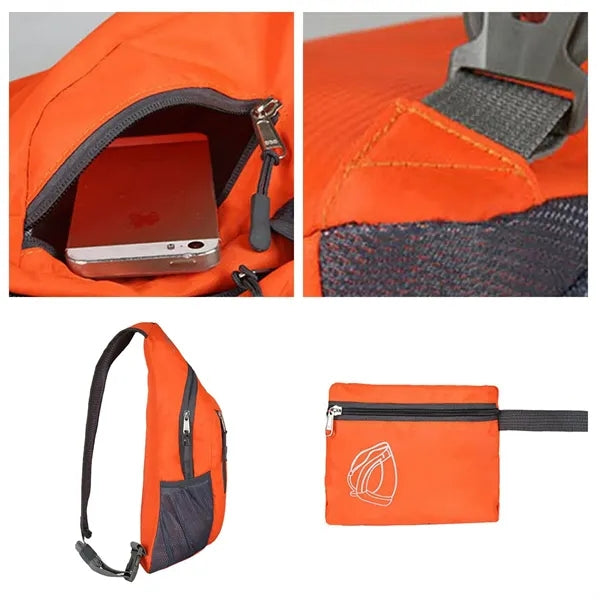 Foldable Hiking Crossbody Sling Backpack