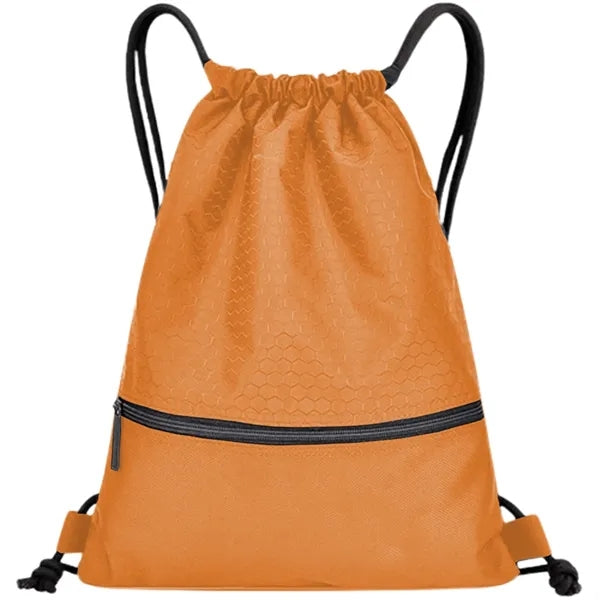 Football Shape Fabric Drawstring with Zipper