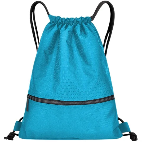 Football Shape Fabric Drawstring with Zipper