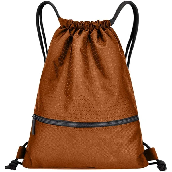 Football Shape Fabric Drawstring with Zipper