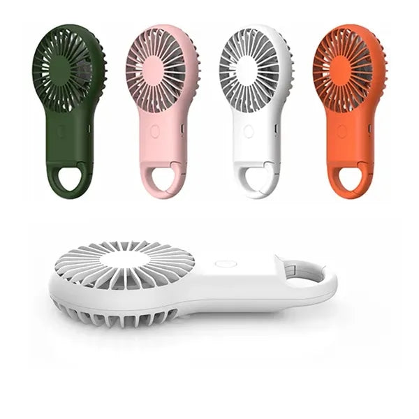 Rechargeable Handheld Fan with Carabiner