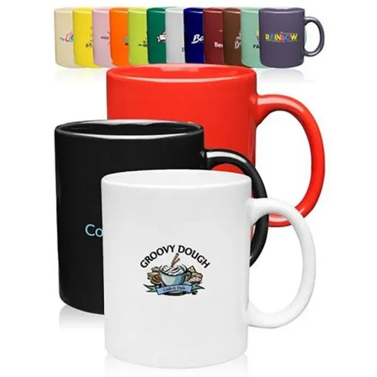 11 Oz. Coffee Shop Ceramic Custom Mugs