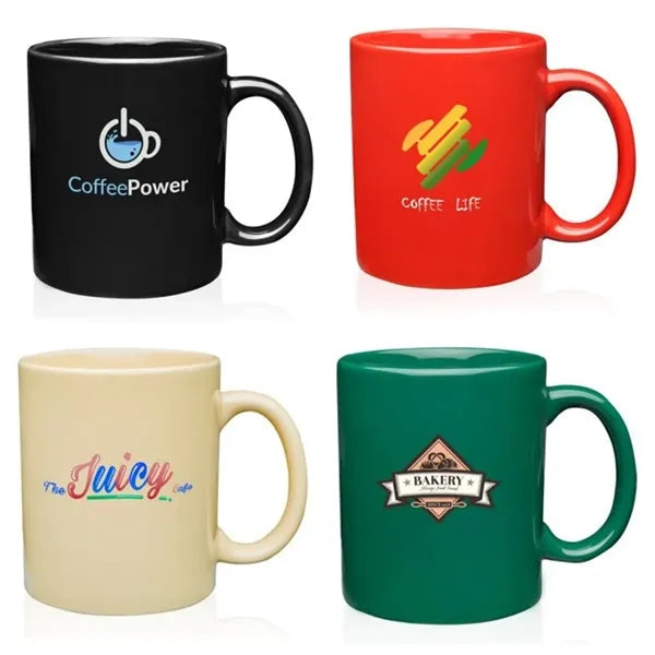 11 Oz. Coffee Shop Ceramic Custom Mugs