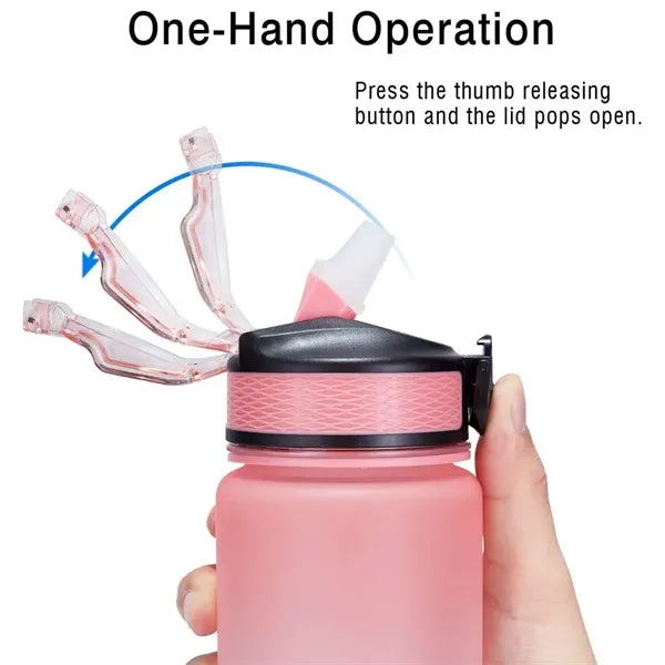 32oz Tritan Gradient Sports Water Bottle with Time Scale