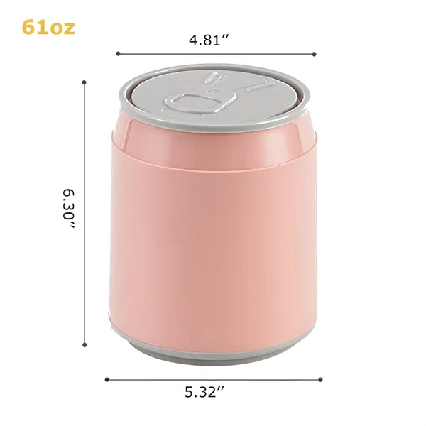 1.8L Can Shape Plastic Mini Desktop Trash Bin