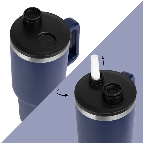 Malden Double Wall Vacuum Seal Mug with Flexible Straw 40 oz