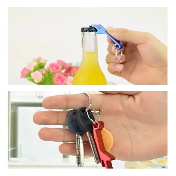 Multi-Function Aluminum Bottle Opener Keychain